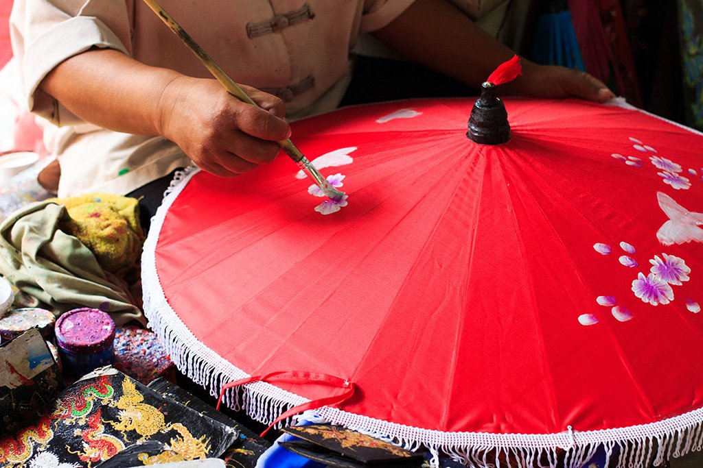 Tour villaggi artigianali di Chiang Mai - le fabbriche degli ombrelli