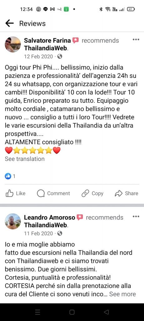 Thailandiaweb recensione cliente
