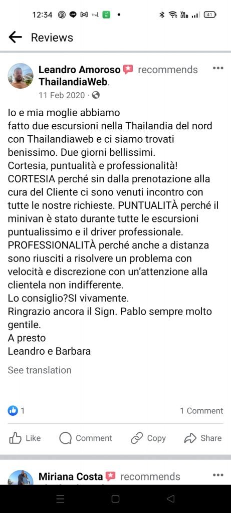 Thailandiaweb recensione cliente