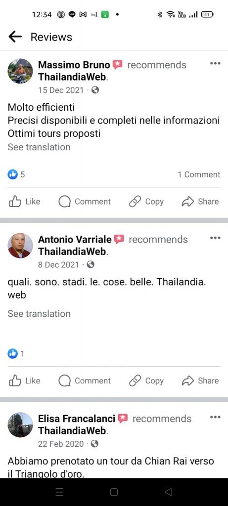Thailandiaweb recensione cliente