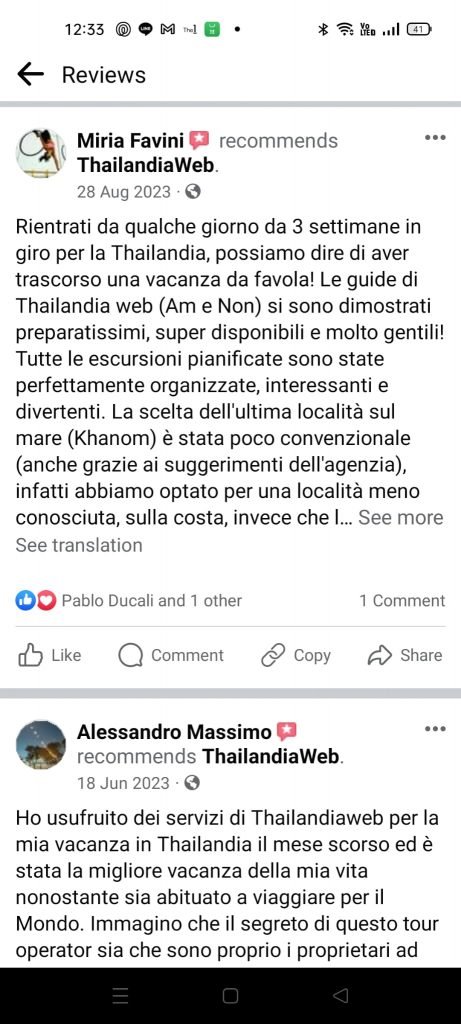 Thailandiaweb recensione cliente