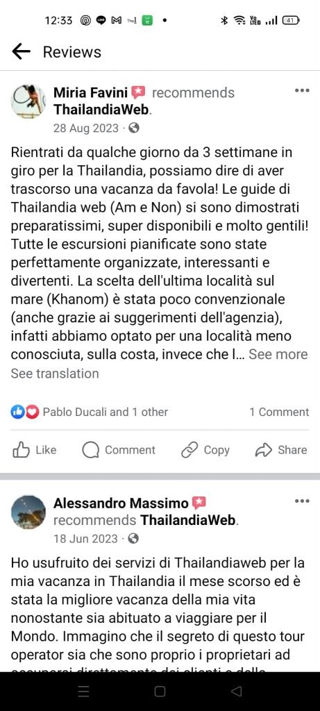 Thailandiaweb recensione cliente