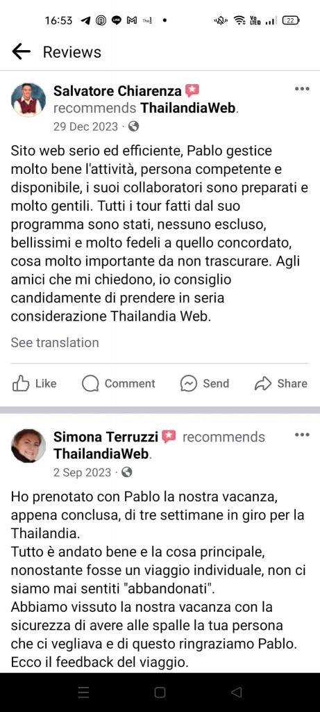 Thailandiaweb recensione cliente