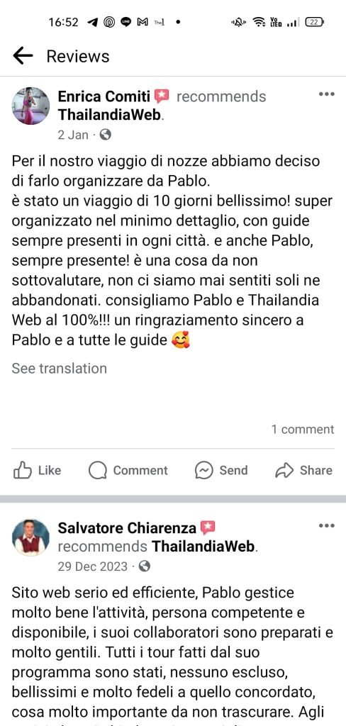 Thailandiaweb recensione cliente