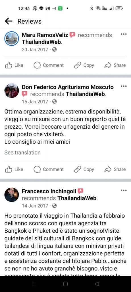 Thailandiaweb recensione cliente