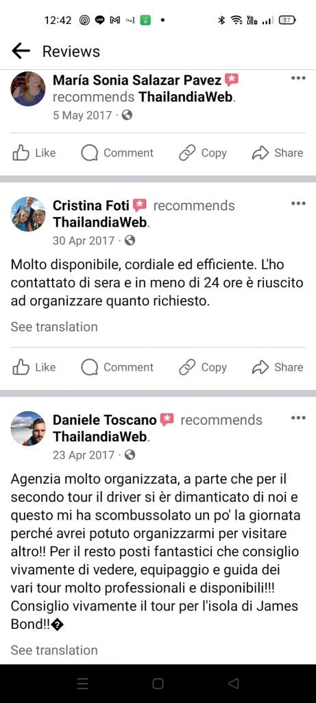 Thailandiaweb recensione cliente