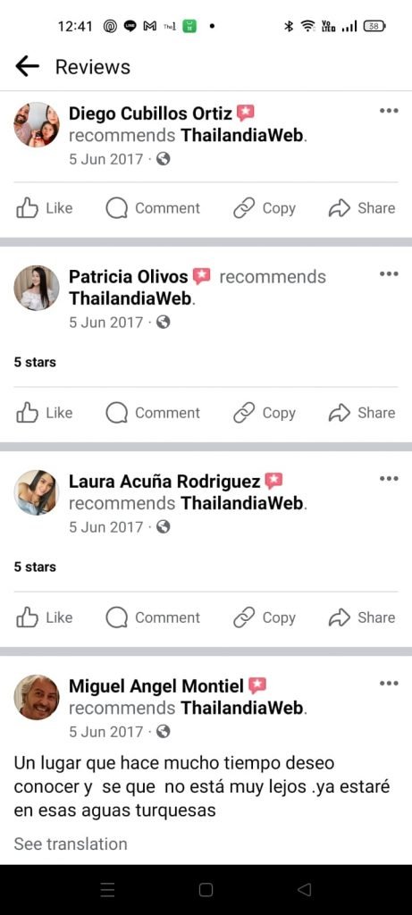 Thailandiaweb recensione cliente