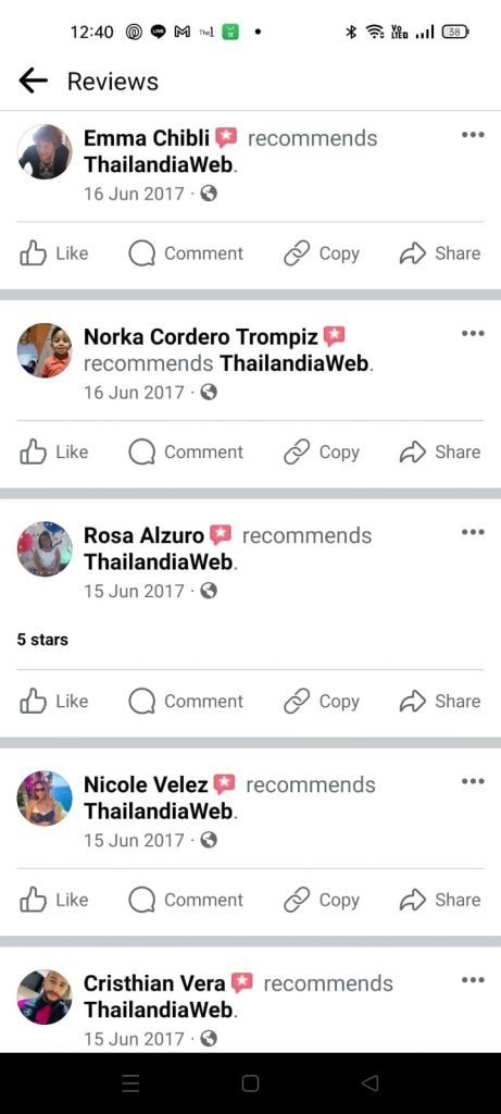 Thailandiaweb recensione cliente