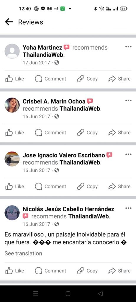 Thailandiaweb recensione cliente