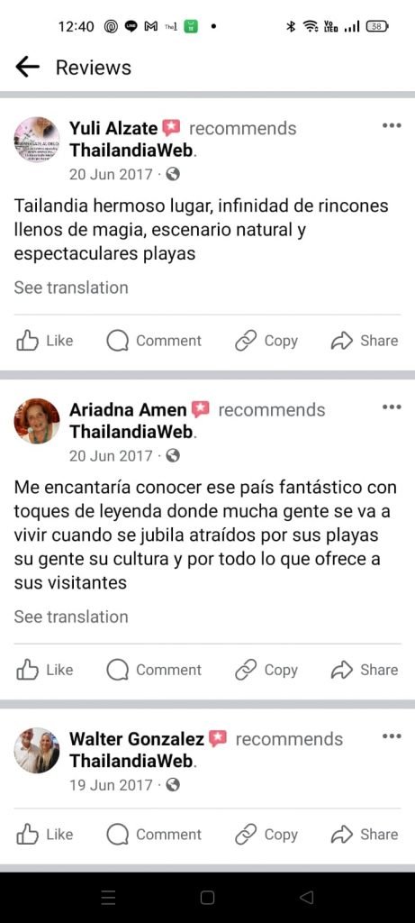 Thailandiaweb recensione cliente