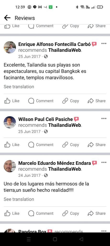 Thailandiaweb recensione cliente