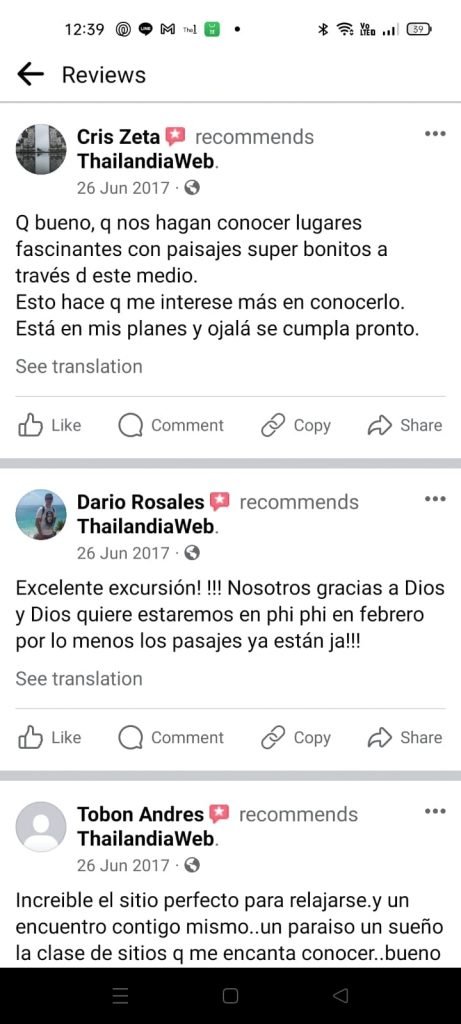 Recensioni Thailandiaweb