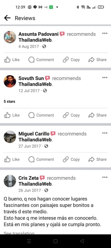 Recensioni Thailandiaweb