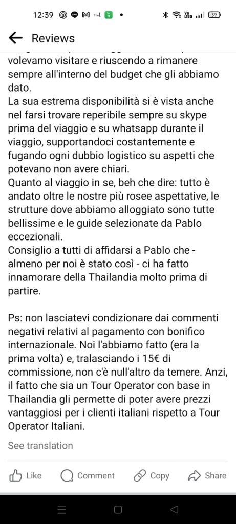 Recensioni Thailandiaweb