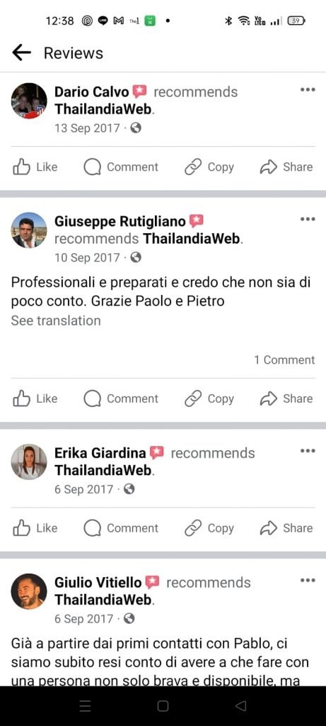 Recensioni Thailandiaweb
