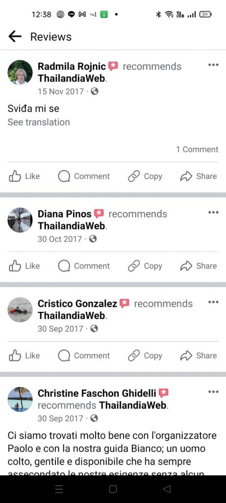 Recensioni Thailandiaweb