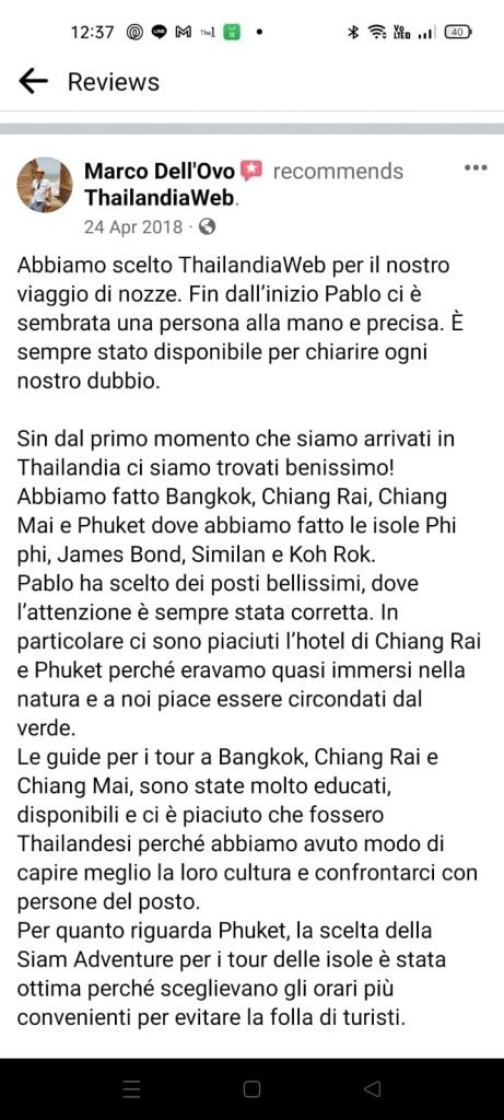Recensioni Thailandiaweb
