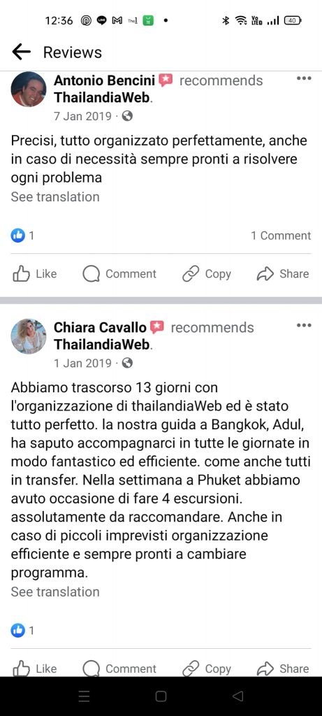 Recensioni Thailandiaweb