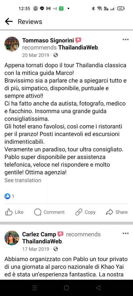 Recensioni Thailandiaweb