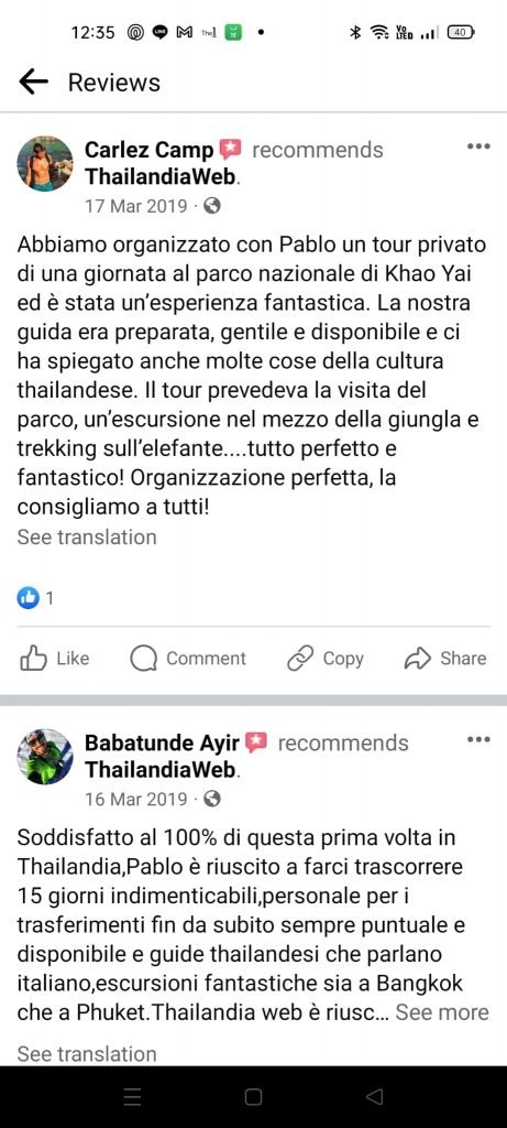 Recensioni Thailandiaweb